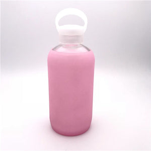 500mL Glass Water Bottle with Protective Silicon Case