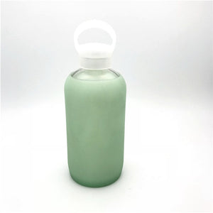 500mL Glass Water Bottle with Protective Silicon Case